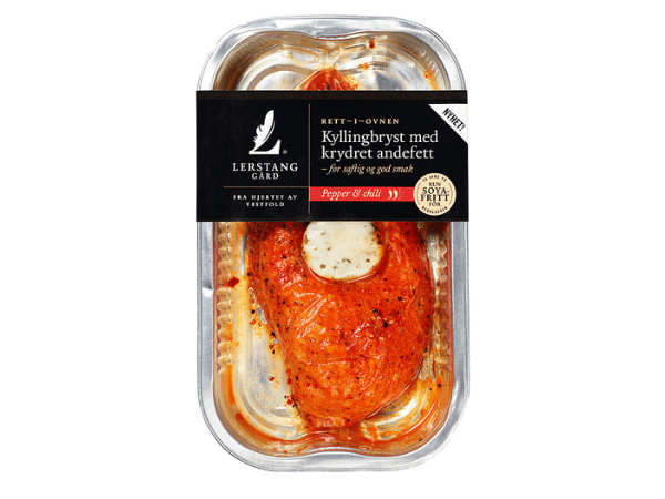 Kyllingbryst Pepper, Chili og Andefett 240g Enh Lerstang