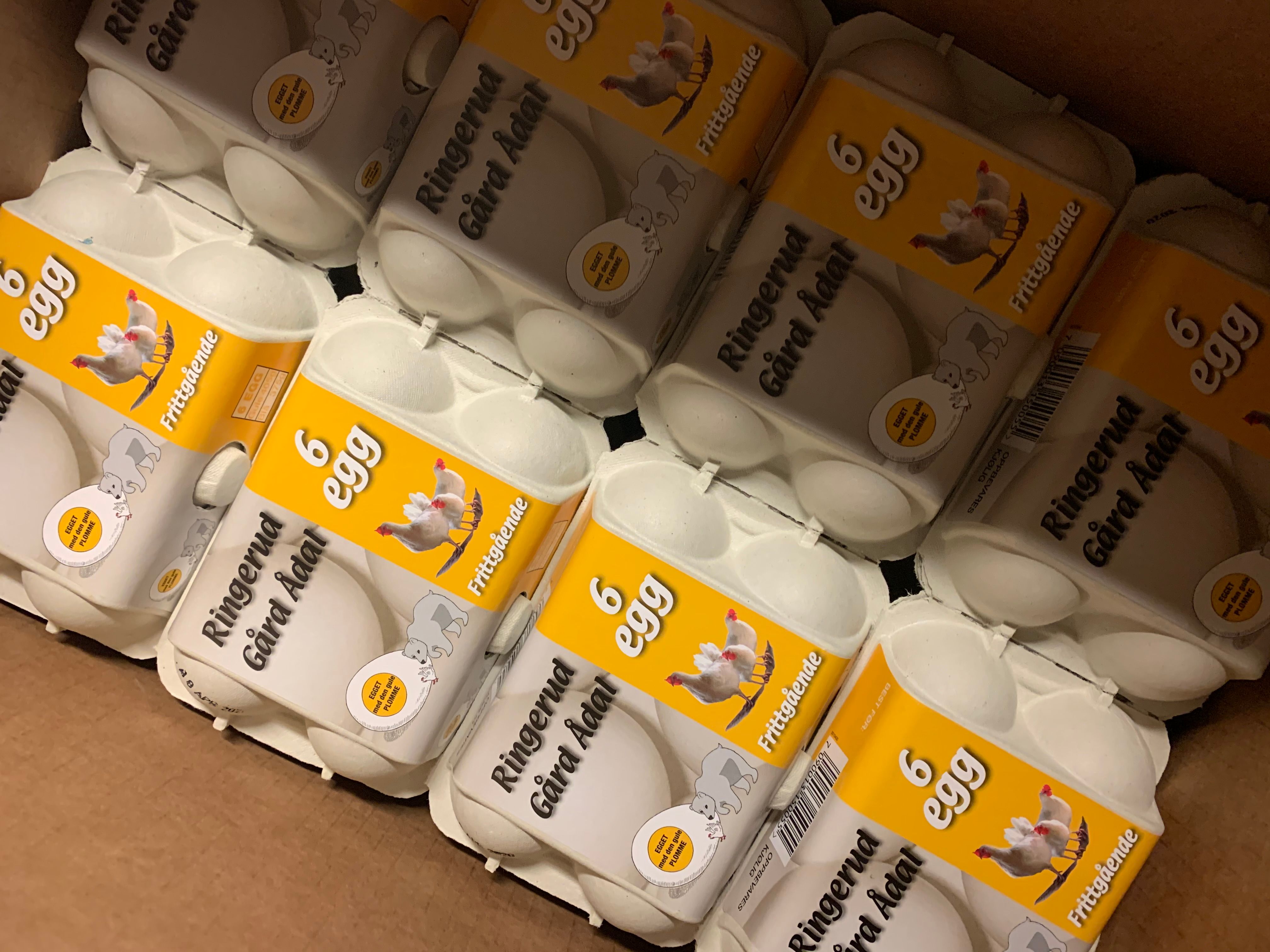 Gårdsegg Frittgående 6 Pakning - Ringerud Gård 6pk - Ringerud Gård
