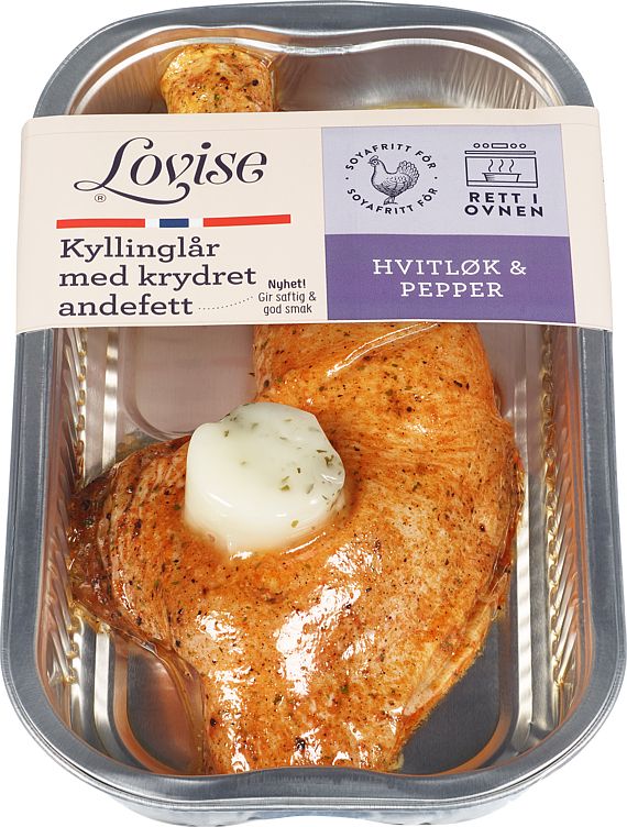 Kyllinglår Hvitløk og Pepper med Andefett