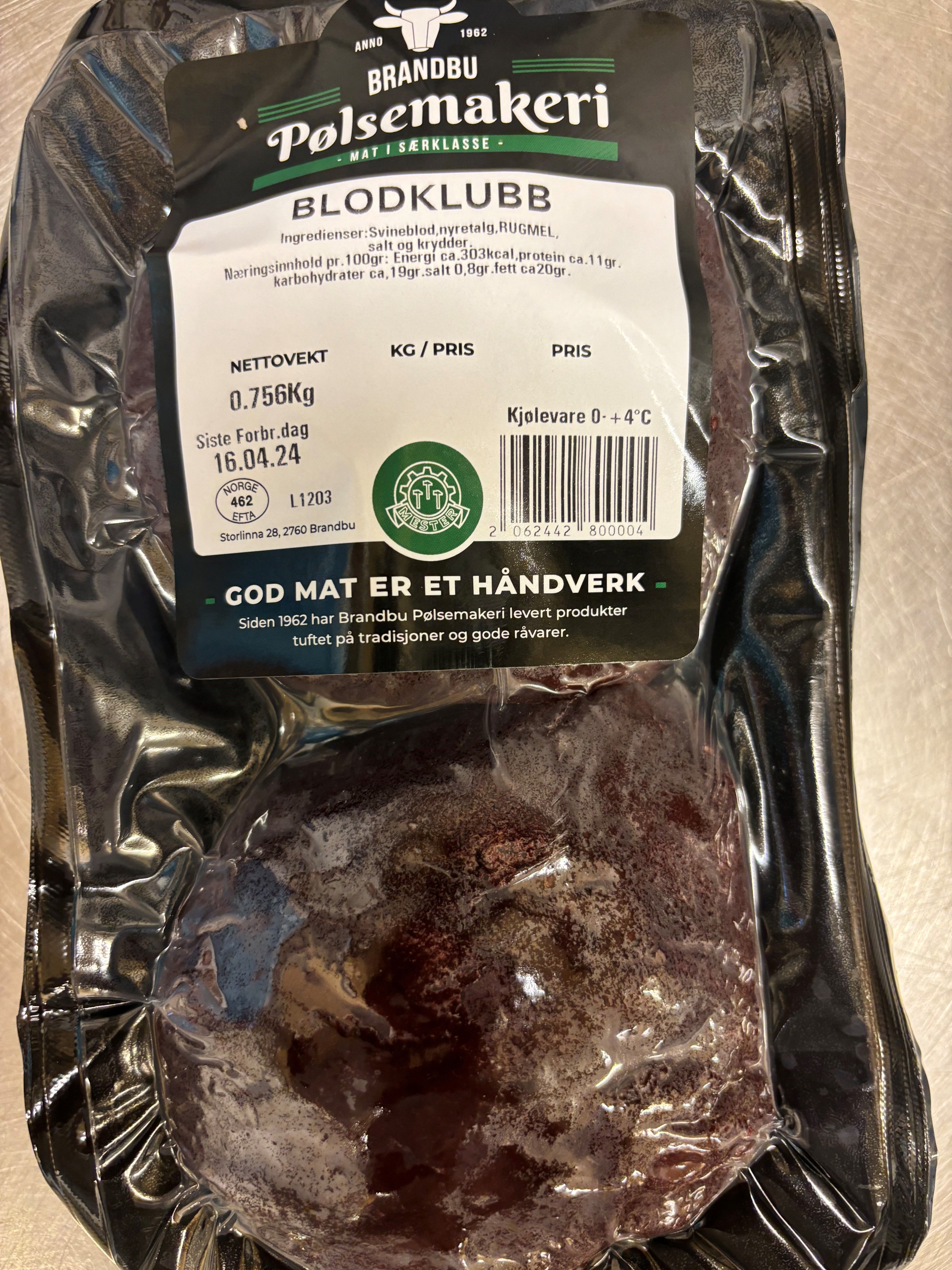 Brandbu pølsemakeri Blodklubb 2stk