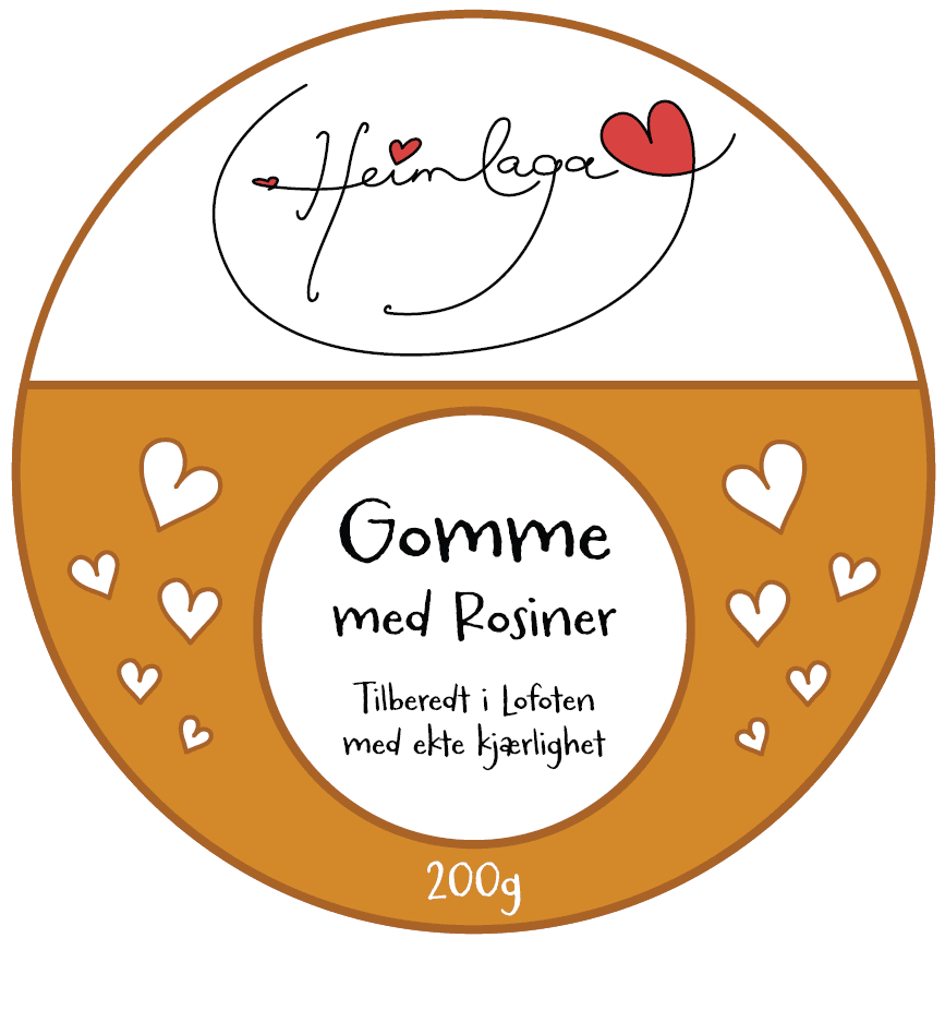 Illustrasjonsbilde - Heimlaga gomme, rosiner