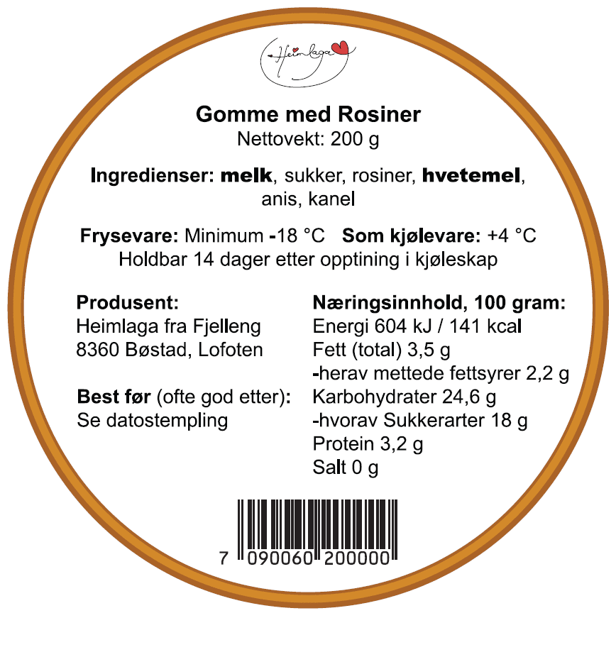 Illustrasjonsbilde - Heimlaga gomme, rosiner
