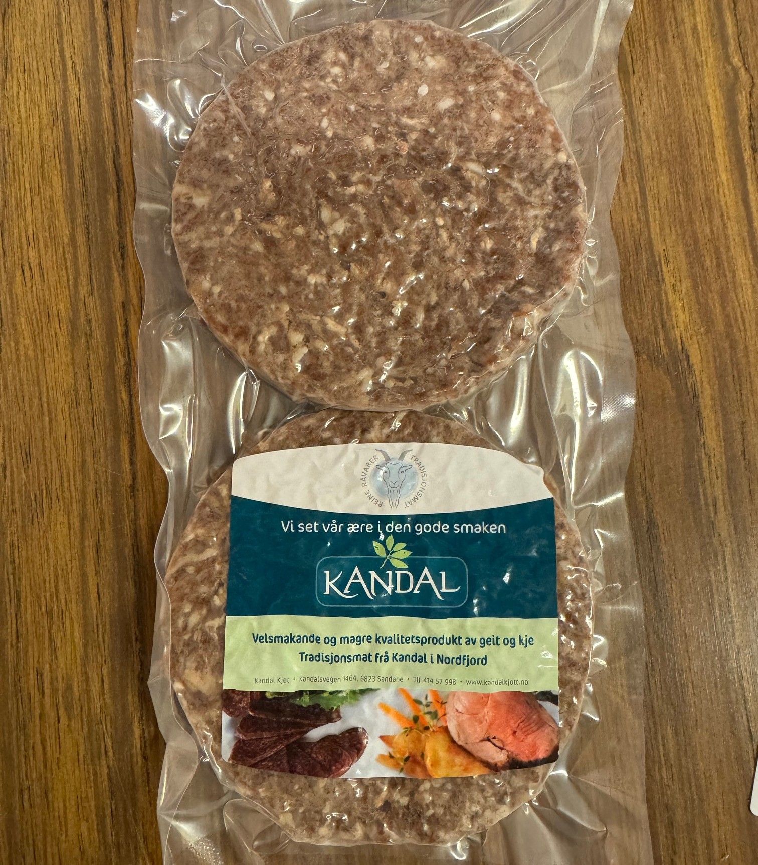 Kandal Kjøt Kandalsburger Rå Frys