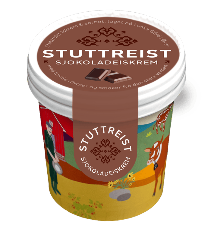 Stuttreist Sjokoladeiskrem