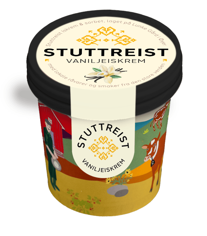 Stuttreist Vaniljeiskrem