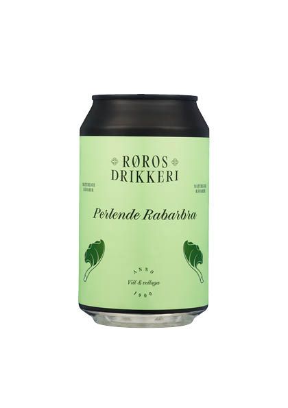 Perlende Rabarbradrikk Fra Røros Drikkeri, Boks 0,33l*24