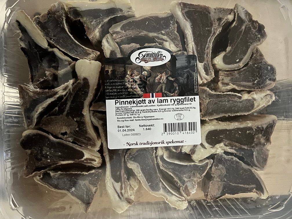 Pinnekjøtt Lam Ryggfilet ca 1.1 kg i Skål Fanitullen