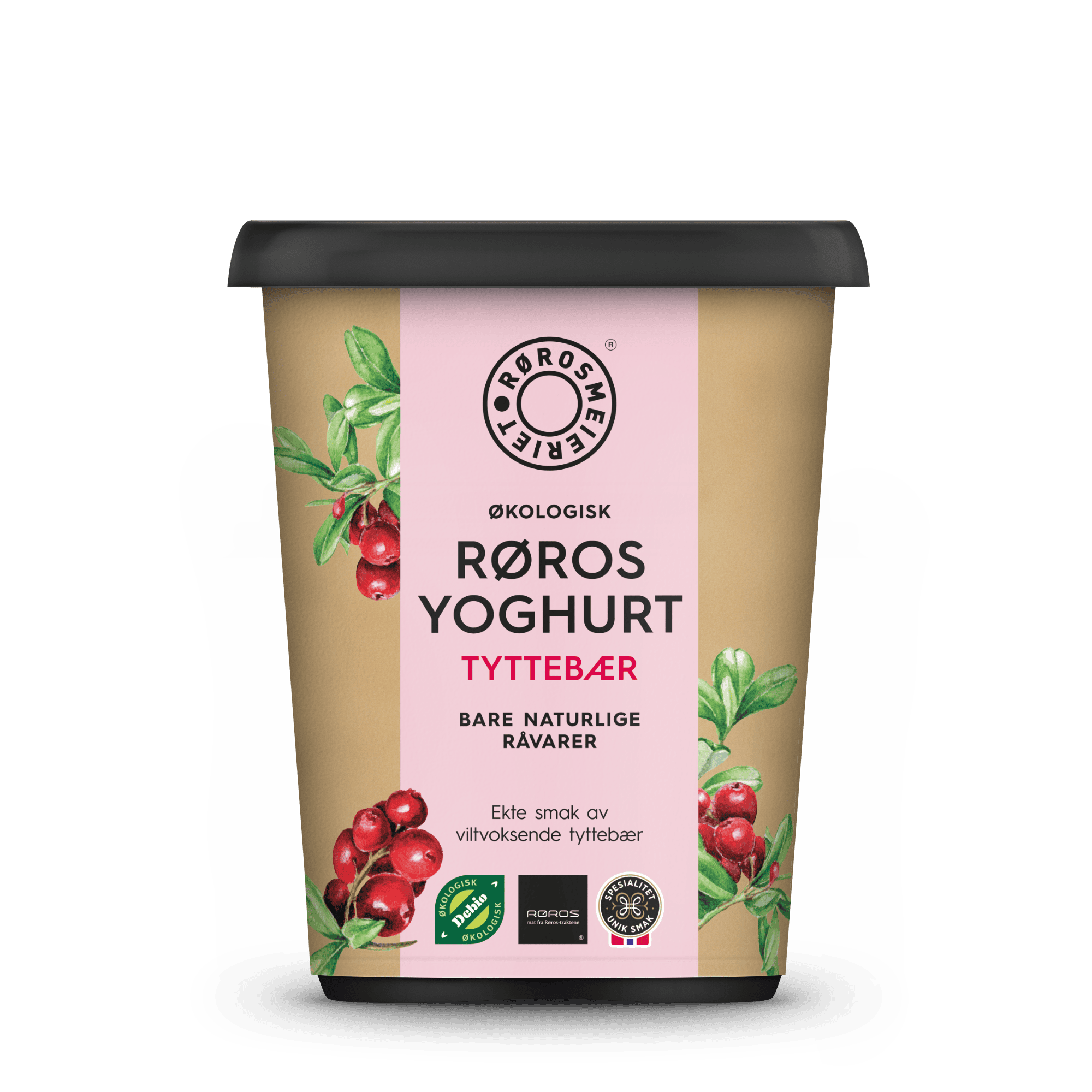Økologisk Røros Yoghurt Tyttebær