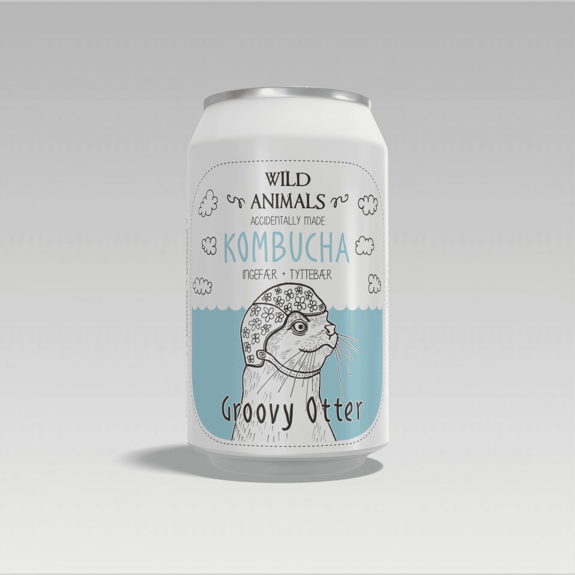 Wild Animals Kombucha Groovy Otter 0.33l bx Tyttebær og Ingefær 0,33l - SENJA ROASTERS AS - Lyngonberry & Ginger 0,33l