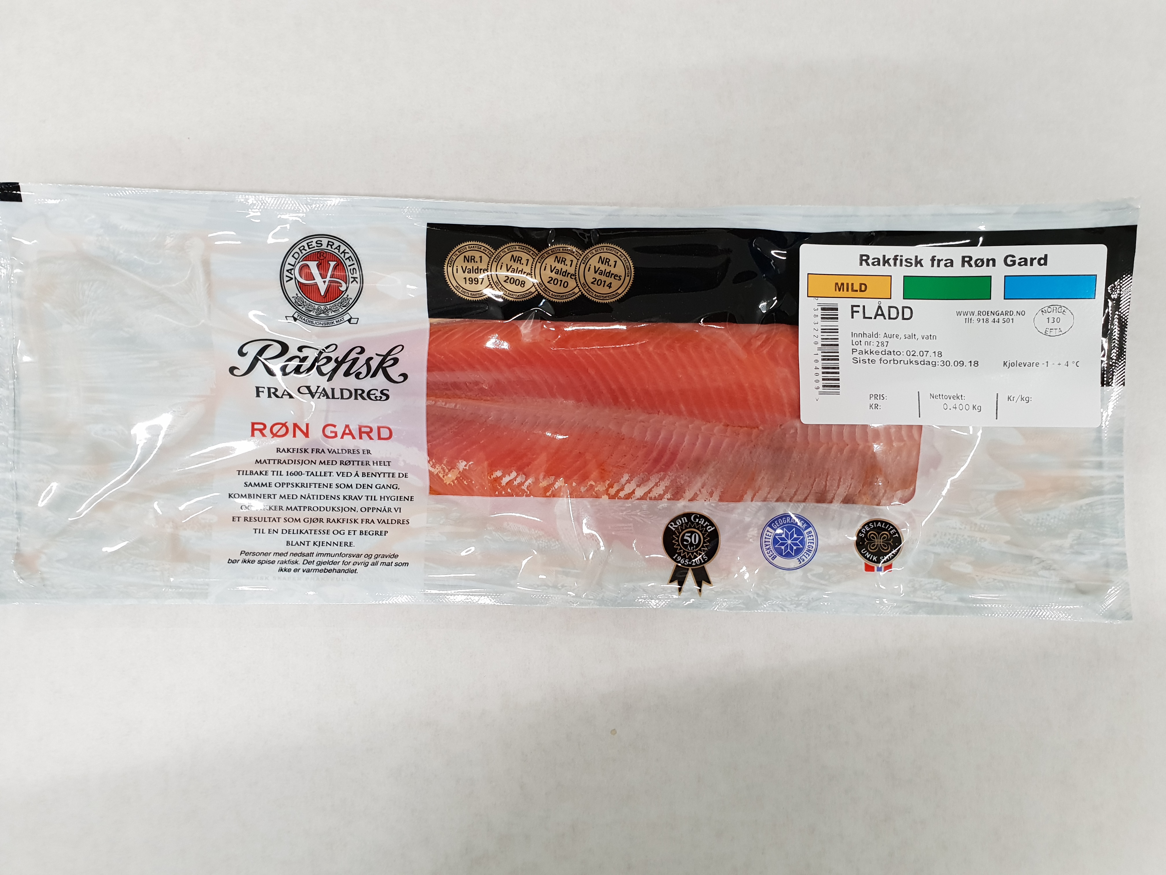 Illustrasjonsbilde - Rakfisk Mild Flådd Vakumpakket  