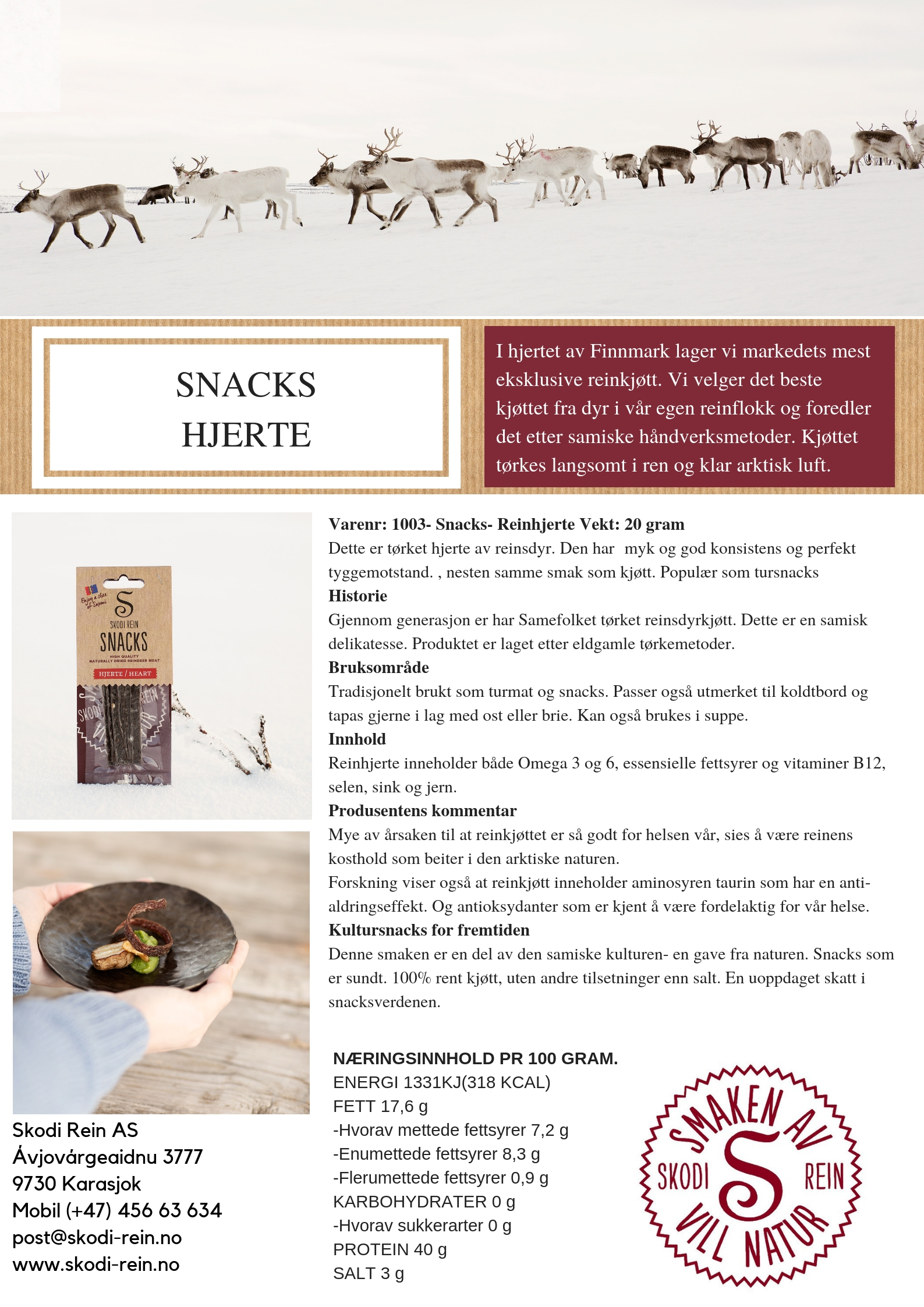 Illustrasjonsbilde - Snacks, Reinhjerte