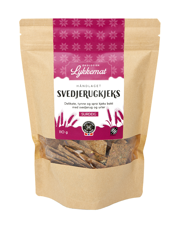 Illustrasjonsbilde - Lykkemat Svedjerugkjeks 110g Lykkemat 110g