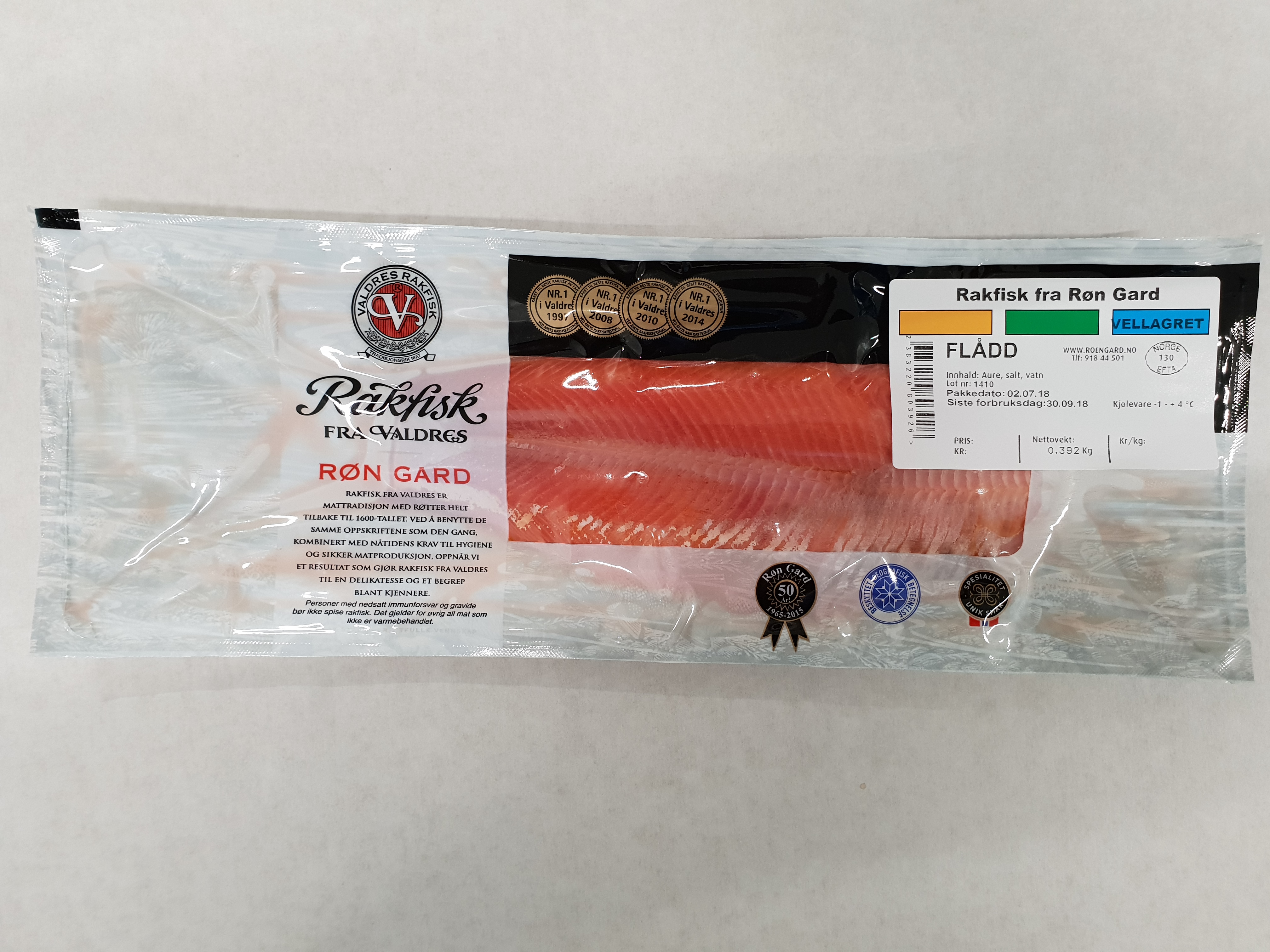 Illustrasjonsbilde - Rakfisk Vellagra Flådd Vakumpakket  