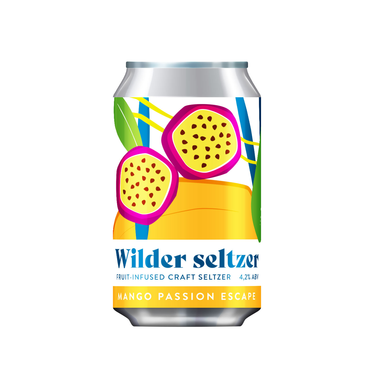 Illustrasjonsbilde - Wilder Seltzer - Mango Passion Escape 4.2% 0.33l bx