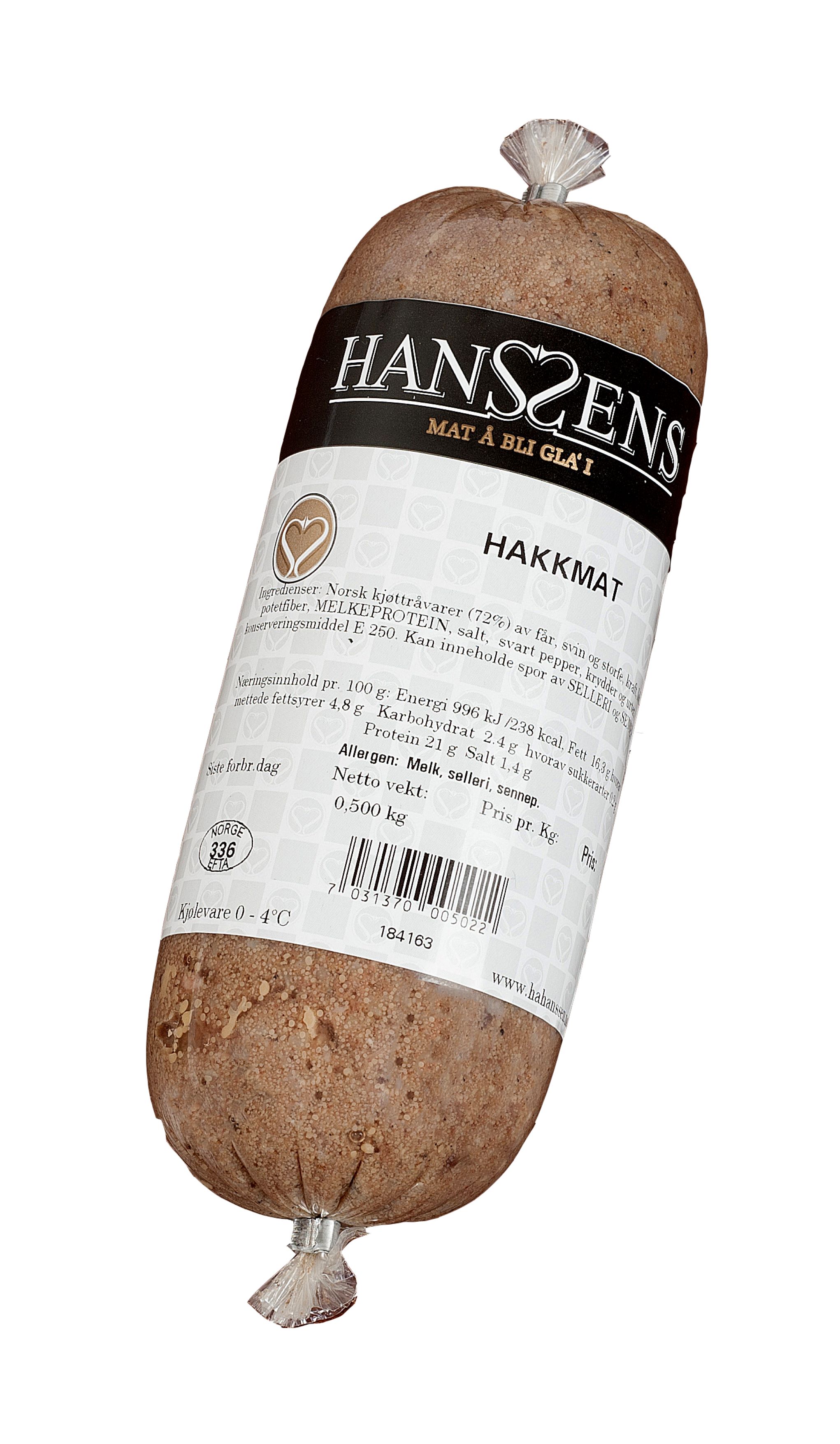 Illustrasjonsbilde - Hakkmat 500g Snabb Hanssen 