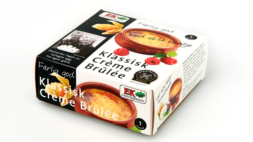 Illustrasjonsbilde - Crème Brûlée, Ek Gårdspakkeri