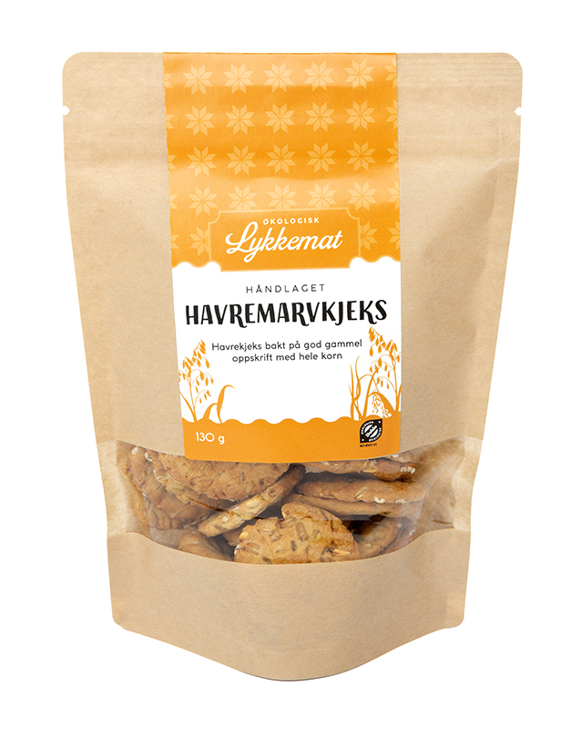 Illustrasjonsbilde - Lykkemat Havremarvkjeks 130g Lykkemat 130g