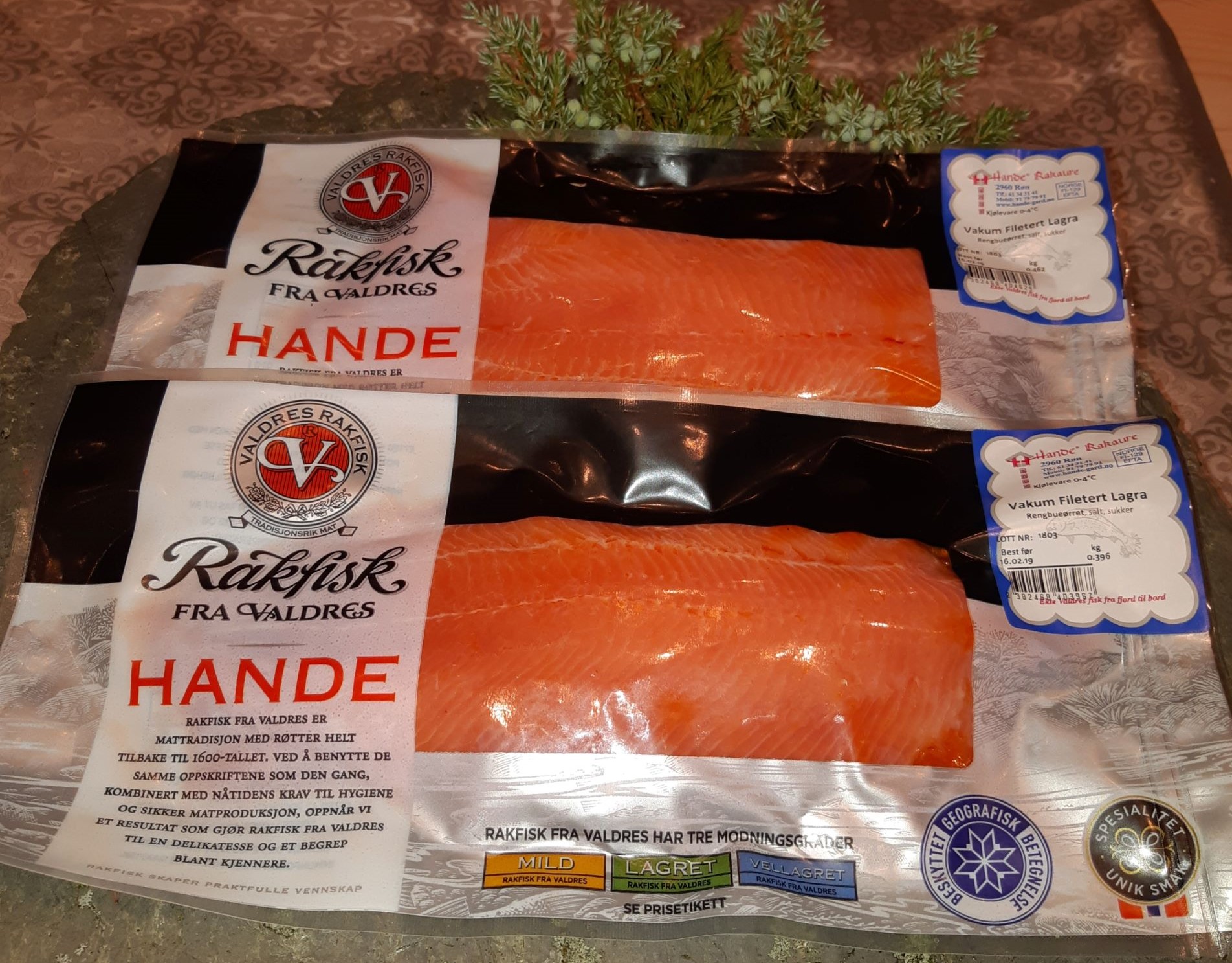 Illustrasjonsbilde - HANDE RAKFISK, Filetert Mild