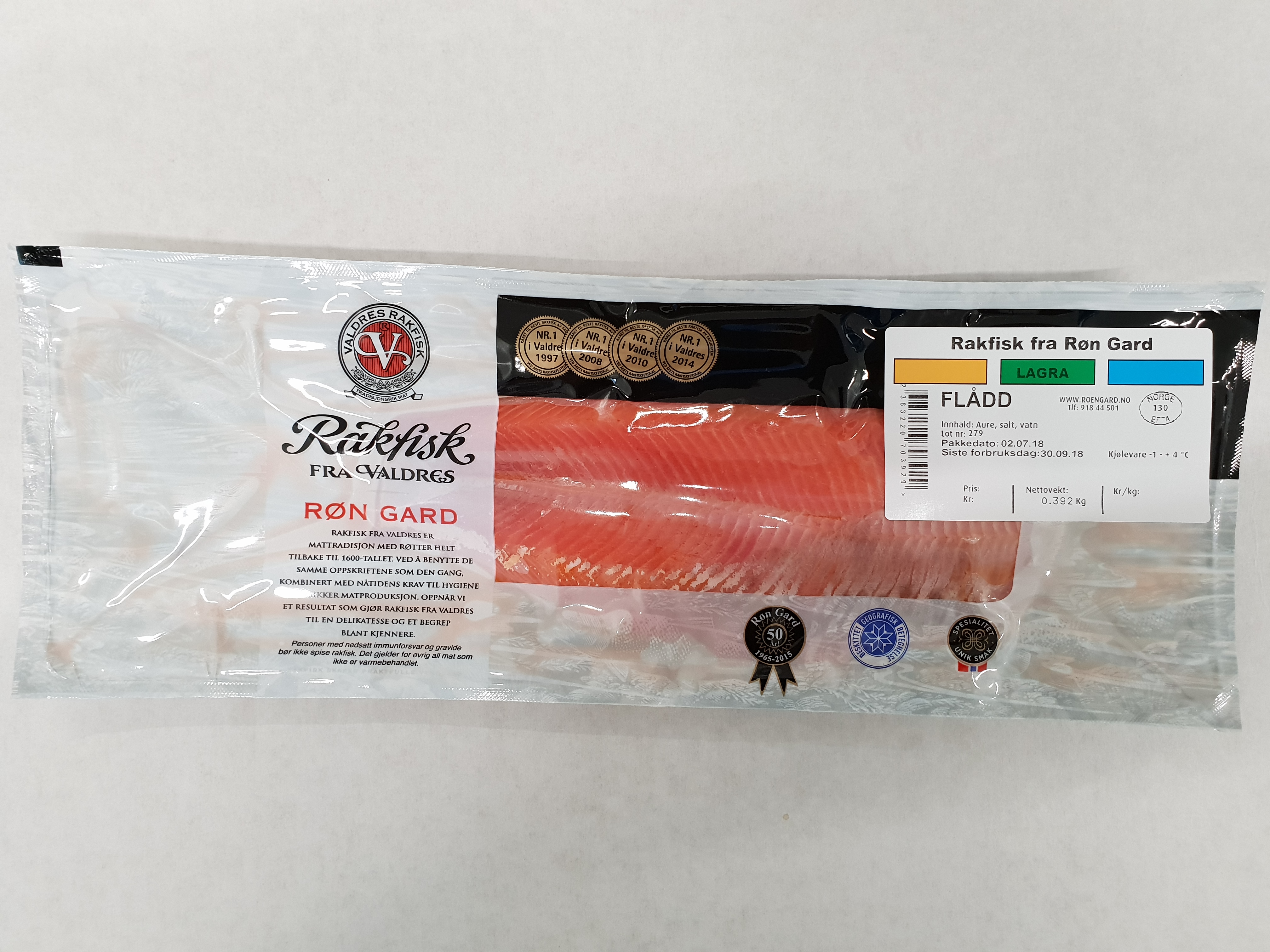 Illustrasjonsbilde - Rakfisk LAGRA FLÅDD Vakumpakket   