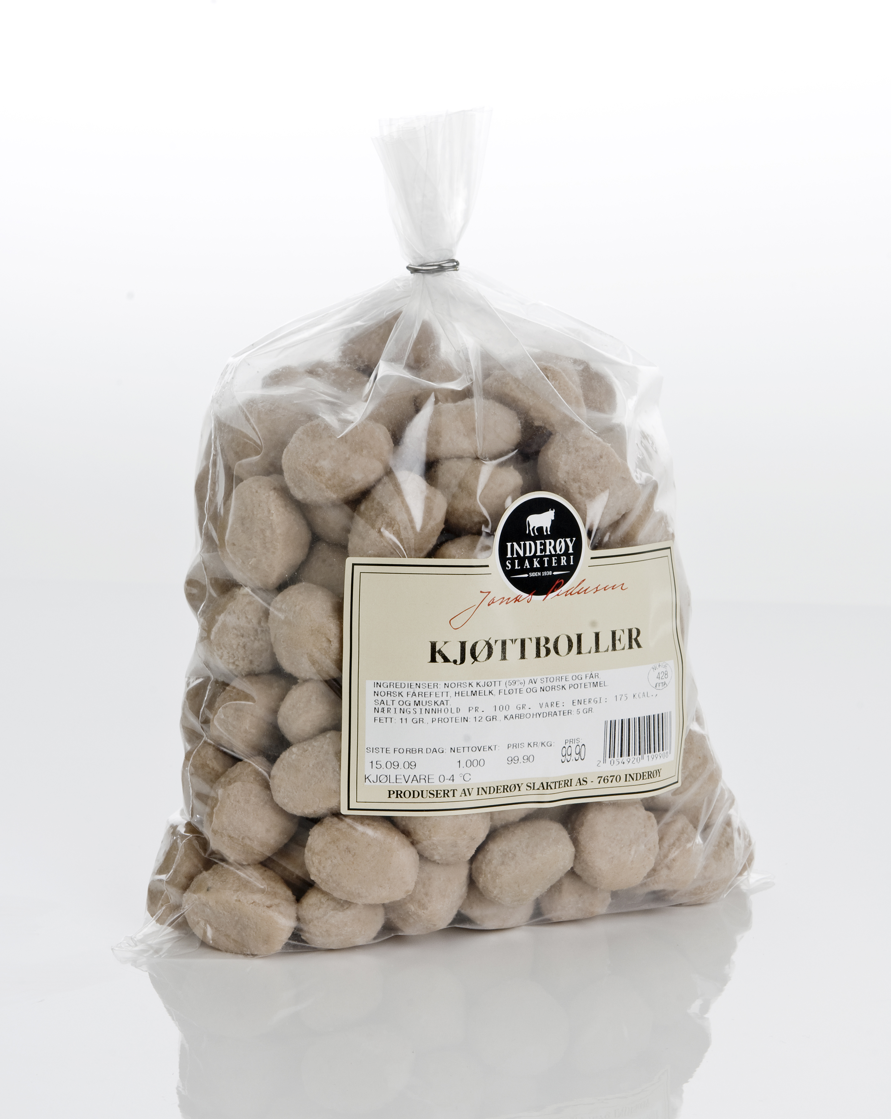 Illustrasjonsbilde - Ferske Kjøttboller 1kg 