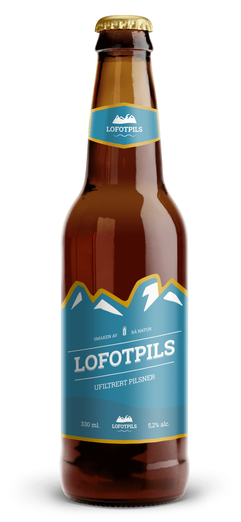 Illustrasjonsbilde - Lofotpils 5.2% 0.33l Glassflaske - Sterkøl