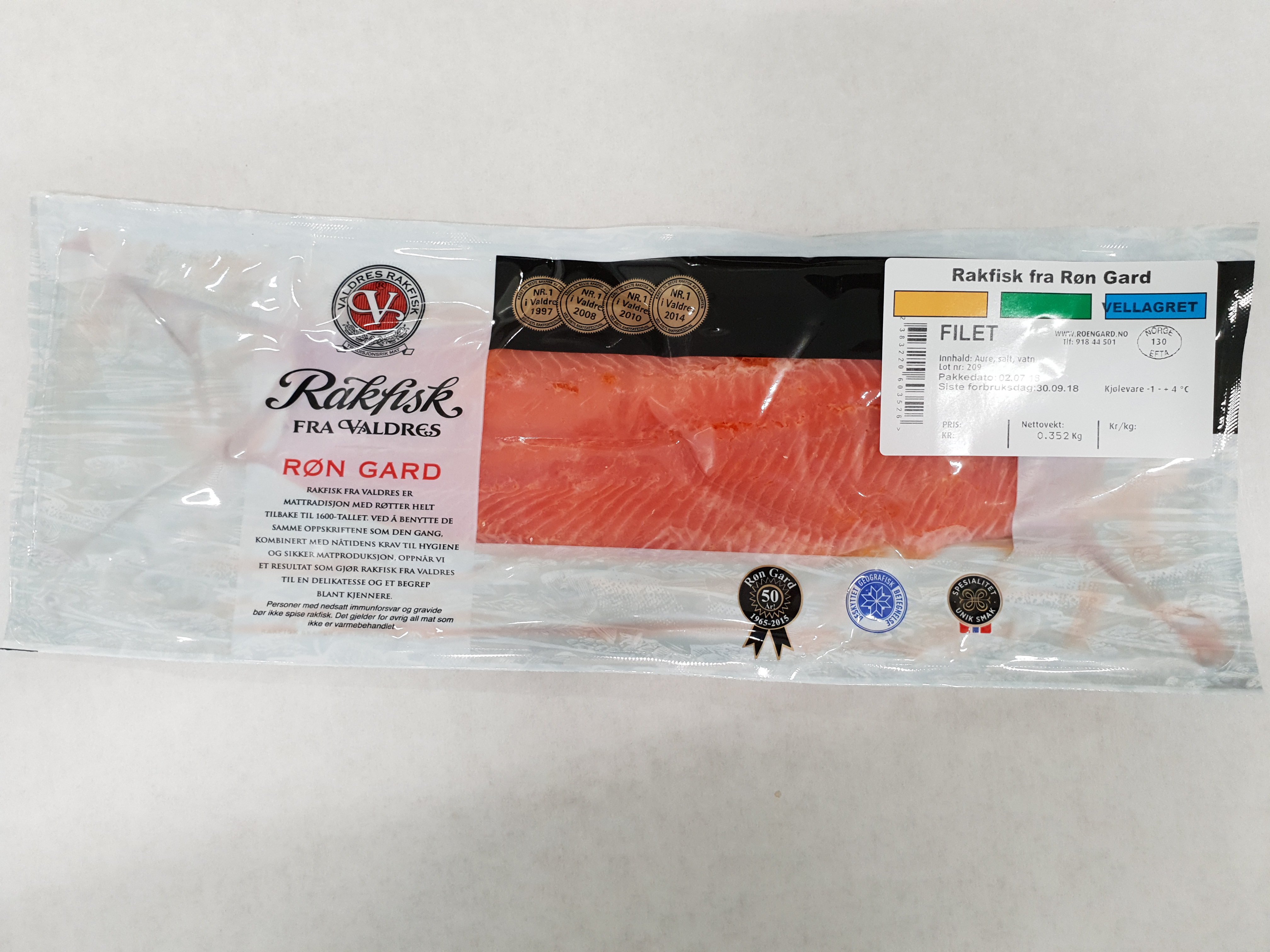 Illustrasjonsbilde - Rakfisk Vellagra Filet Vakumpakket 