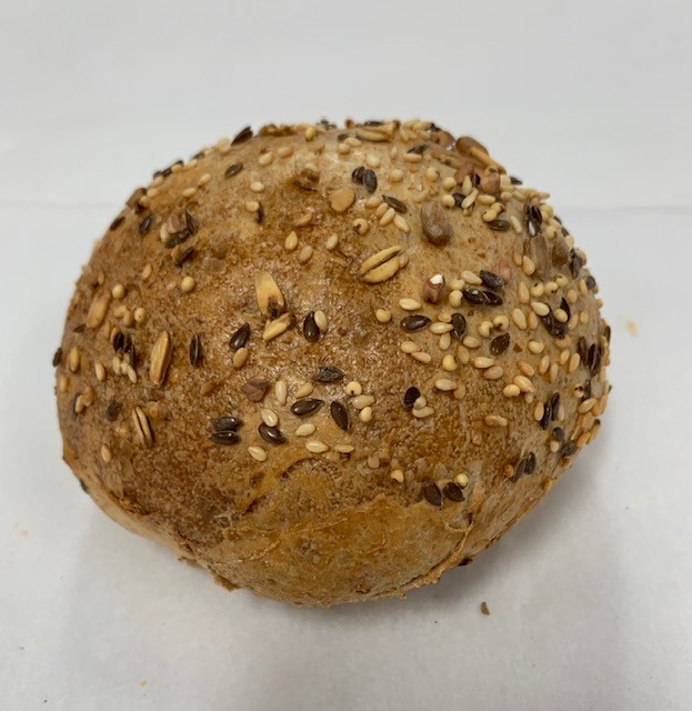 Illustrasjonsbilde - Rundstykker grove. Store og smakfulle. Håndbakes hver morgen. Ekte og Enkelt.