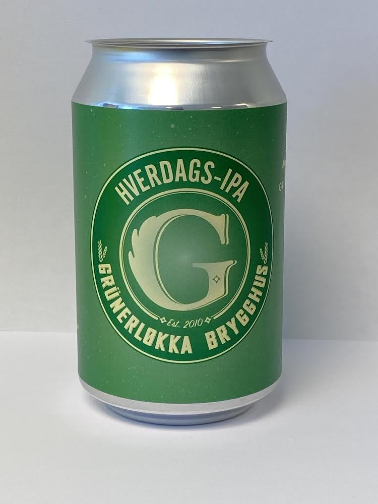 Illustrasjonsbilde - ¤Grünerløkka Brygghus Hverdags Ipa 0.33l