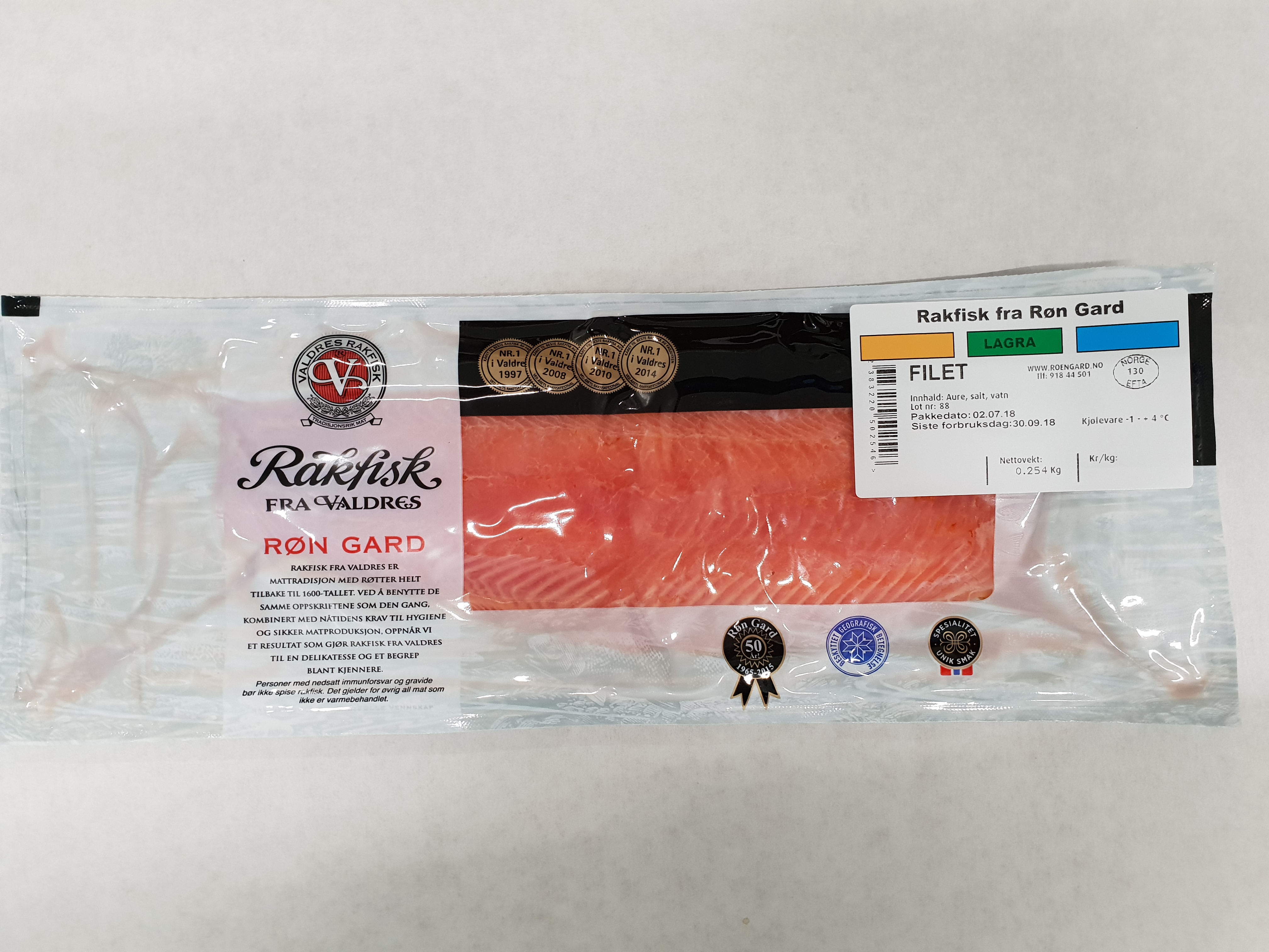 Illustrasjonsbilde - Rakfisk Lagra Filet Vakumpakket 