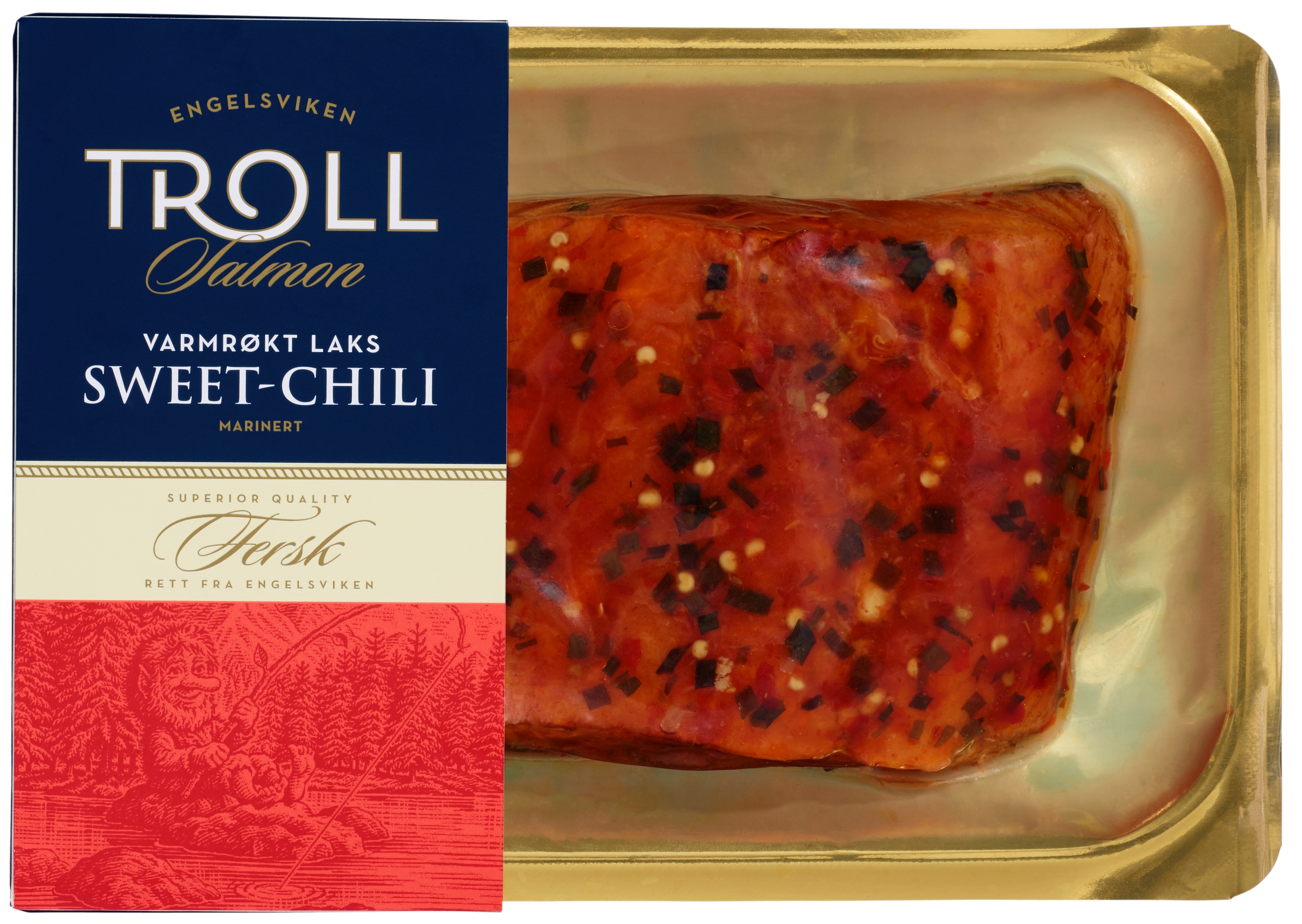 Illustrasjonsbilde - Varmrøkt laks med sweet chili