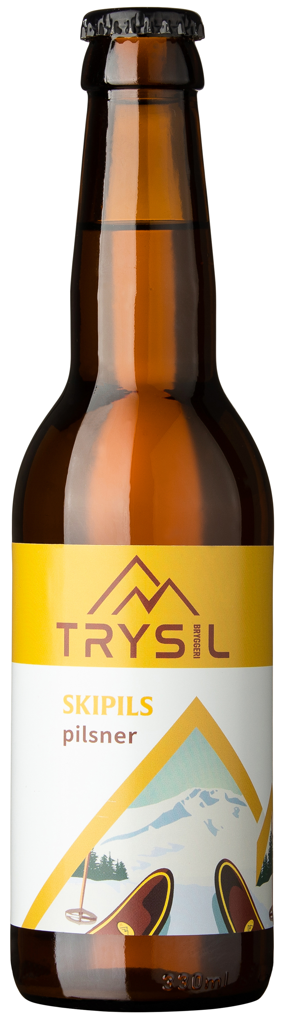 Illustrasjonsbilde - Trysil bryggeri Ski Pils 0.33l Flaske Trysil Bryggeri 0.33l Flaske