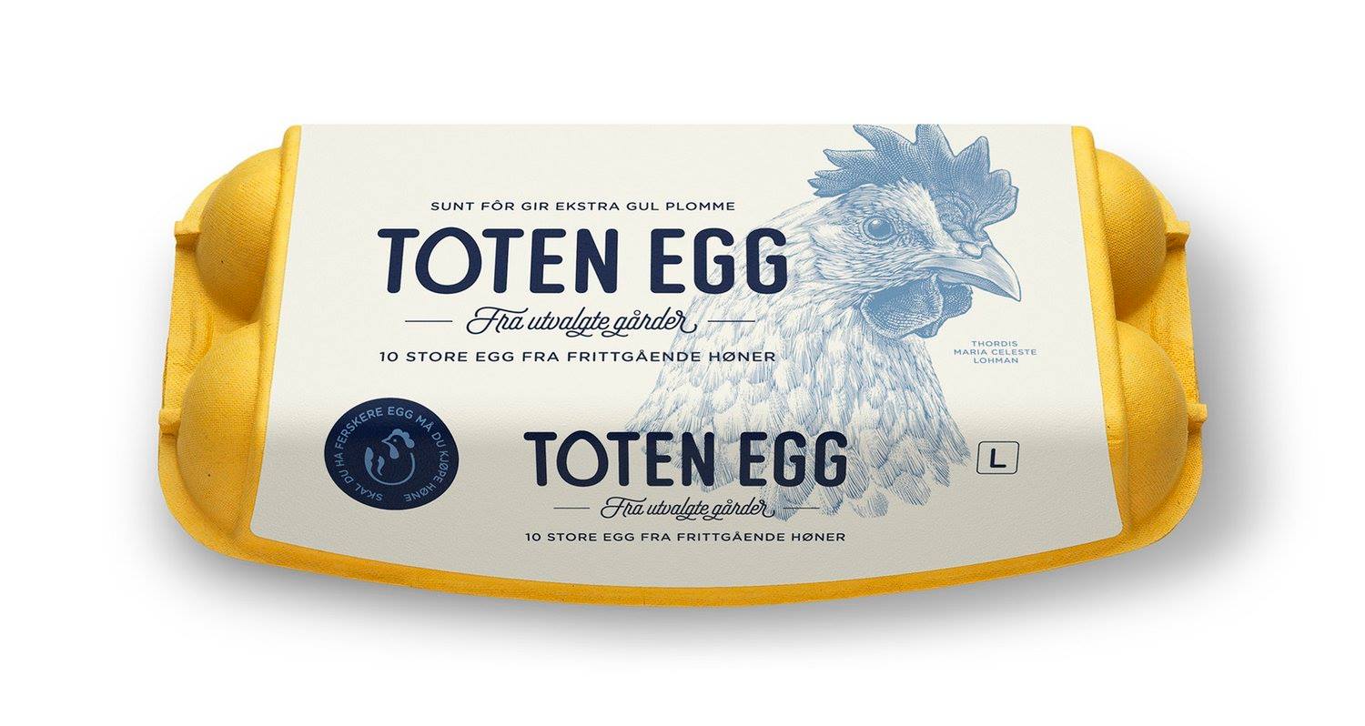 Illustrasjonsbilde - Toten Egg 10 pk Large