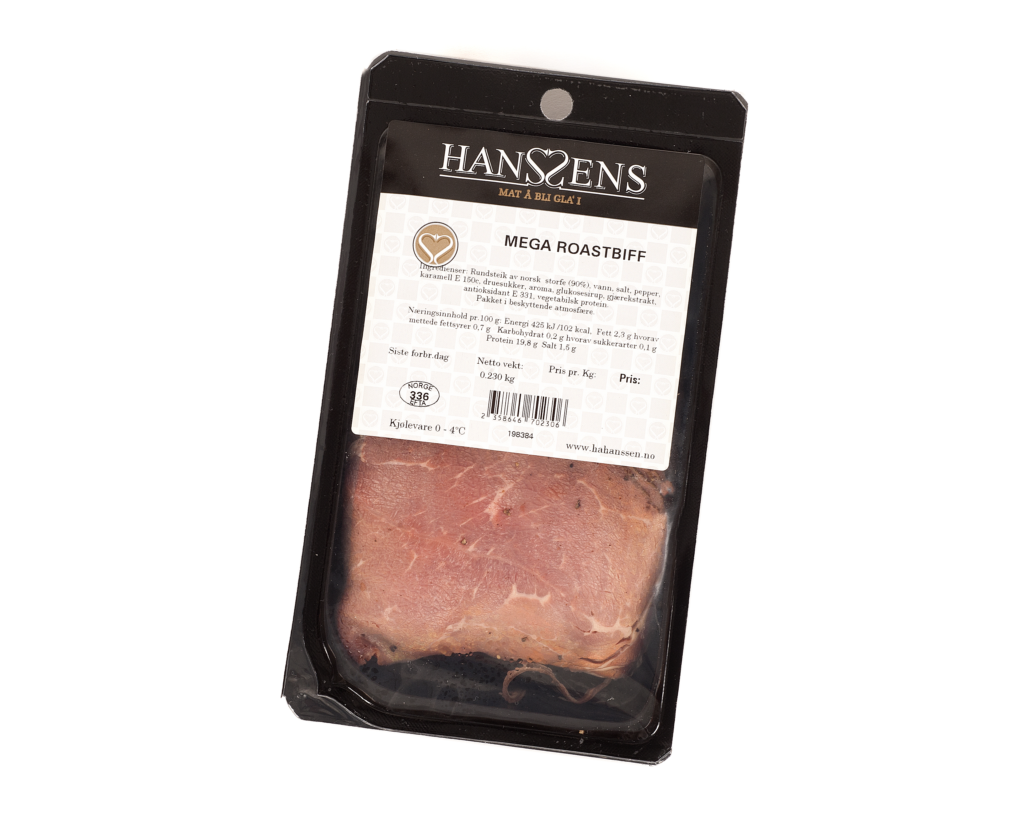 Illustrasjonsbilde - Roastbiff Sk 250g Hanssens