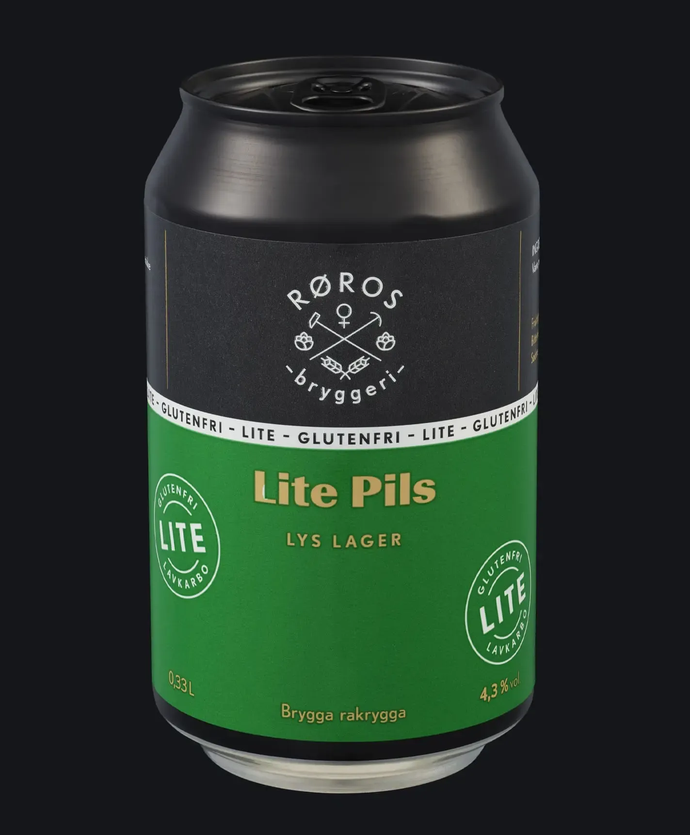 Lite Pils 4,2% Fra Røros bryggeri Boks 24*0,33l