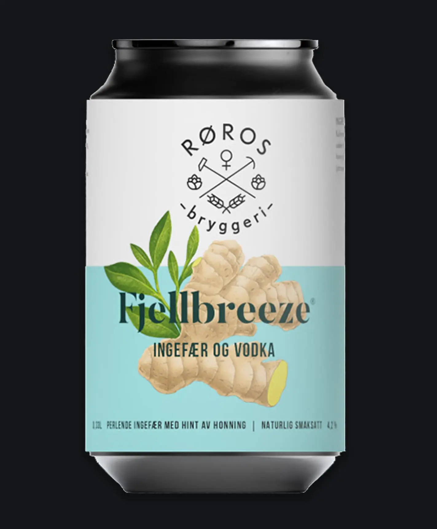 Fjellbreeze Ingefær m Hint av Honning Fra Røros Bryggeri 0.33l