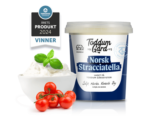 Illustrasjonsbilde - Norsk Stracciatella 250 gram